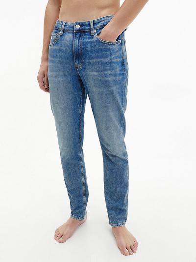 Calvin Klein Ruhák HU670766 | Calvin Klein Slim Tapered Férfi Farmernadrág Kék